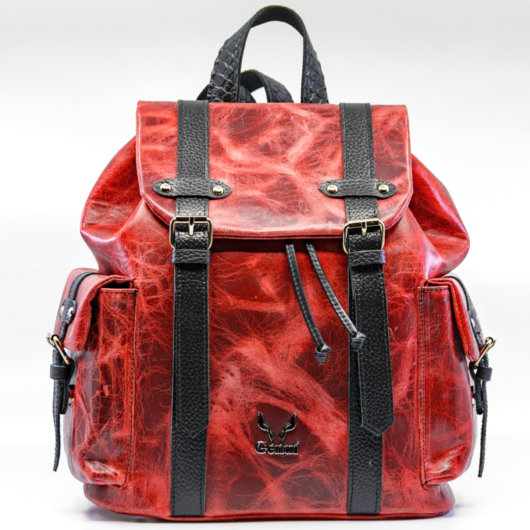 RED PULL-UP BACKPACK "MEDIUM"