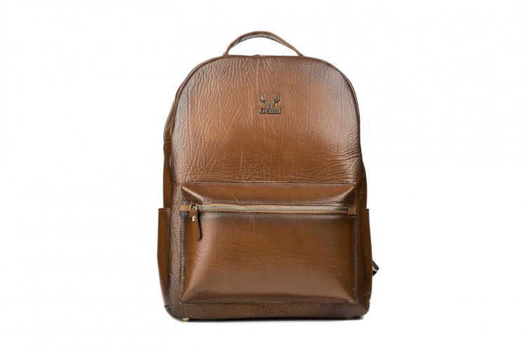 BACKPACK WITH BLACK SHADOWS EFFECT IN TAN
