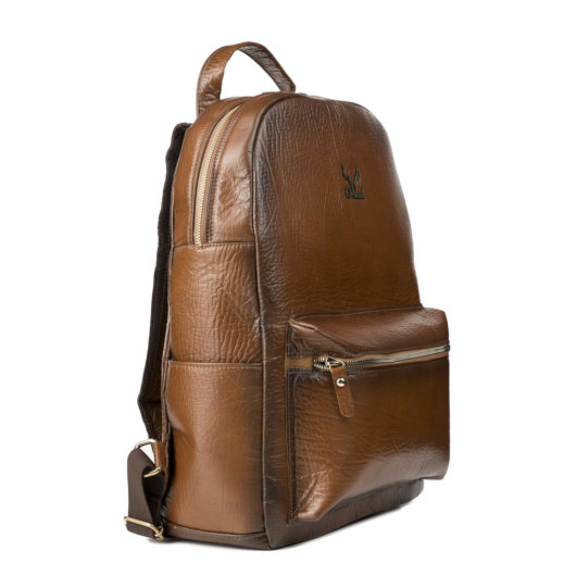 BACKPACK WITH BLACK SHADOWS EFFECT IN TAN