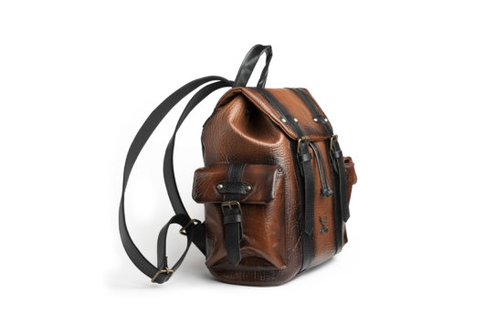 BACKPACK WITH SHADOWS EFFECT IN TAN "MEDIUM"