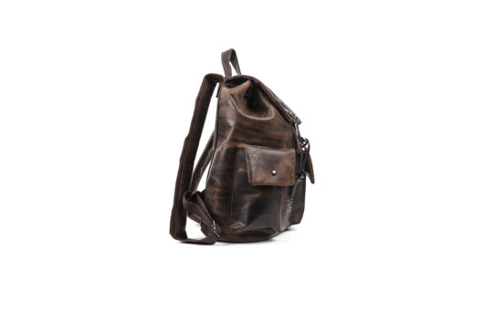 BACKPACK WITH HOOK-BROWN PULL UP LEATHER