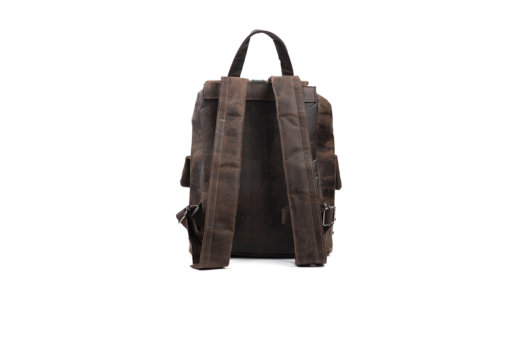 BACKPACK WITH HOOK-BROWN PULL UP LEATHER