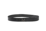 BLACK LEATHER LOGO BELT (NICKEL HARDWARE)