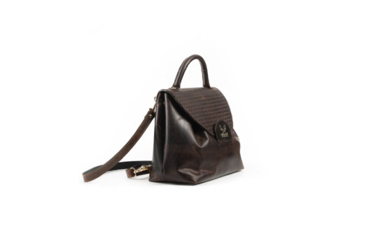 3 IN 1 BAG WITH FLAP IN BROWN PULL UP