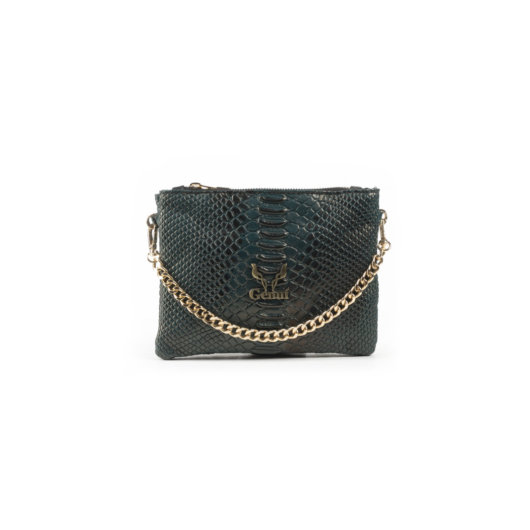 2 IN 1 CLUTCH BAG IN DARK GREEN