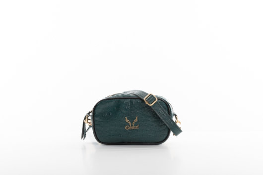 CROSSBODY BAG WITH ZIPPER IN DARK GREEN