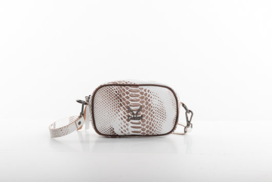 CROSSBODY BAG WITH ZIPPER IN WHITE