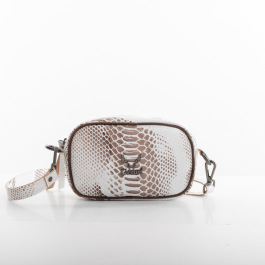 CROSSBODY BAG WITH ZIPPER IN WHITE