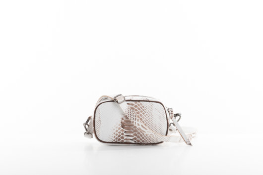 CROSSBODY BAG WITH ZIPPER IN WHITE