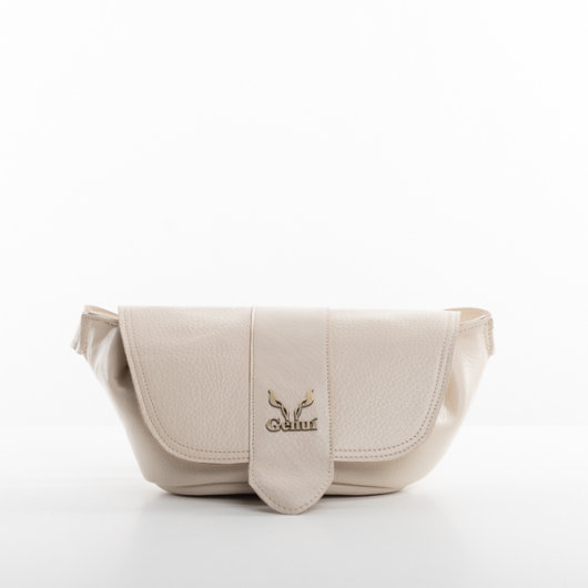 BELT BAG WITH FLAP IN CREAM