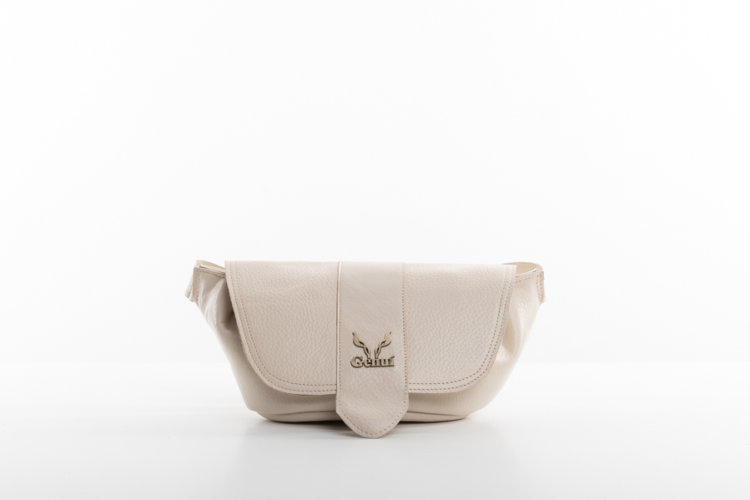 BELT BAG WITH FLAP IN CREAM