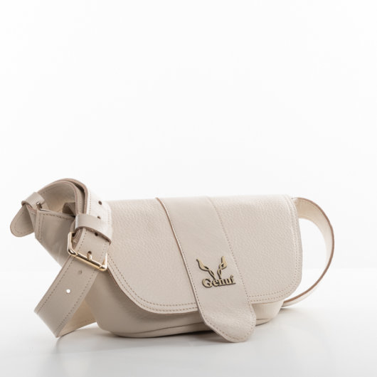 BELT BAG WITH FLAP IN CREAM