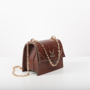 SHOULDER BAG IN BROWN