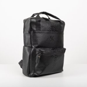 BACKPACK WITH ZIPPER IN BLACK