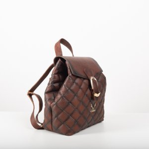 QUILTED BACKPACK IN BROWN