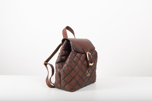 QUILTED BACKPACK IN BROWN