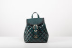QUILTED BACKPACK IN DARK GREEN