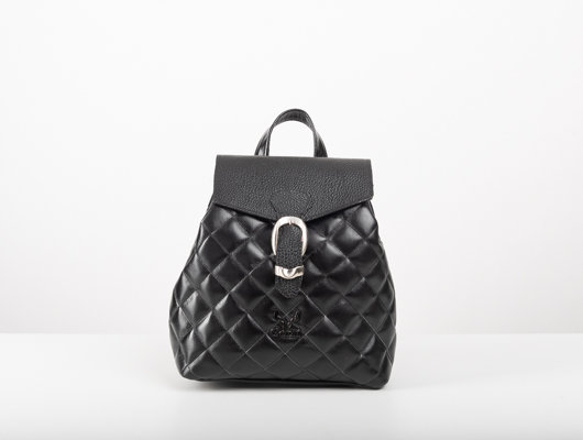 QUILTED BACKPACK IN BLACK