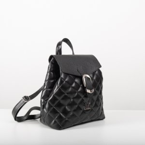 QUILTED BACKPACK IN BLACK