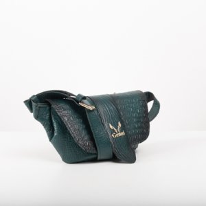 BELT BAG WITH FLAP IN DARK GREEN