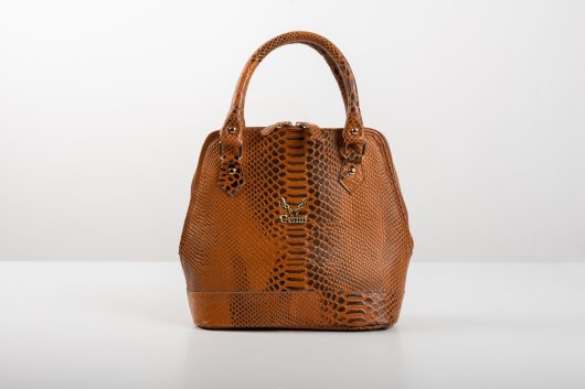 LEATHER HANDBAG IN TAN