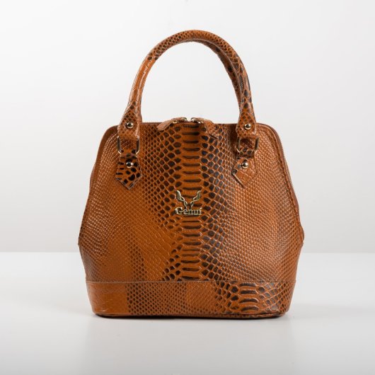 LEATHER HANDBAG IN TAN