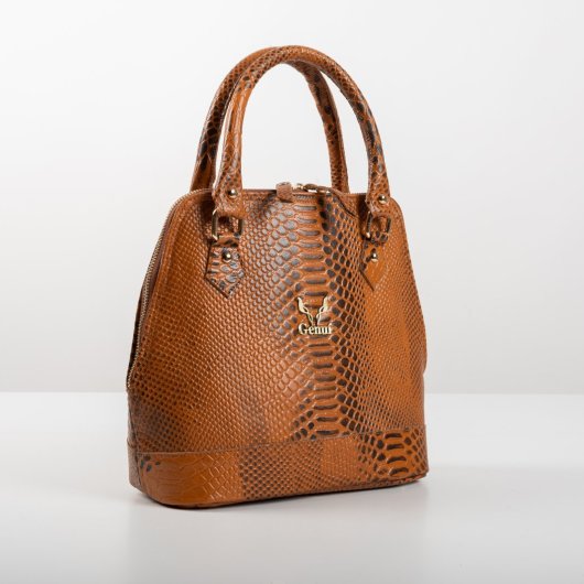 LEATHER HANDBAG IN TAN