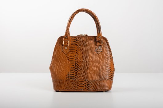 LEATHER HANDBAG IN TAN