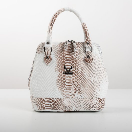 LEATHER HANDBAG IN WHITE