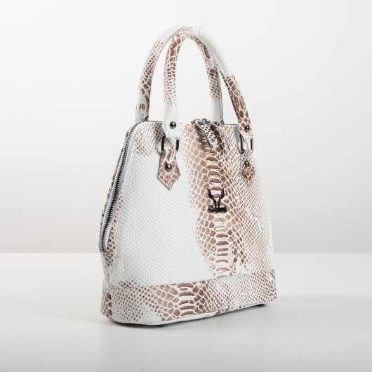 LEATHER HANDBAG IN WHITE