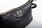 LEATHER SHOULDER BAG WITH CHAIN IN BLACK