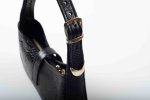 LEATHER SHOULDER BAG IN BLACK