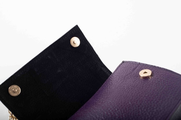 STRASS SHOULDER BAG IN PURPLE