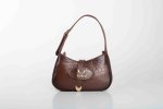 LEATHER SHOULDER BAG IN BROWN