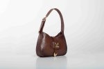 LEATHER SHOULDER BAG IN BROWN