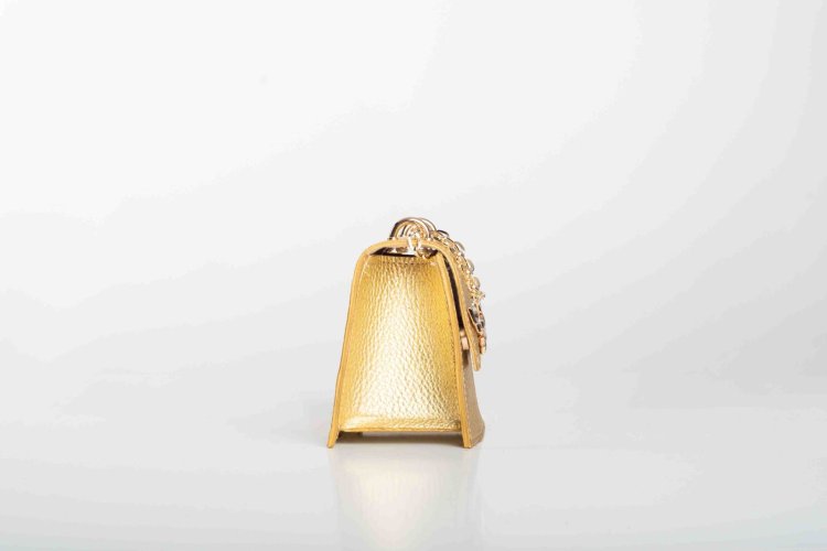 STRASS SHOULDER BAG IN GOLD