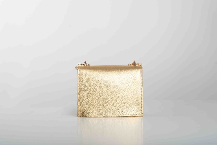STRASS SHOULDER BAG IN GOLD