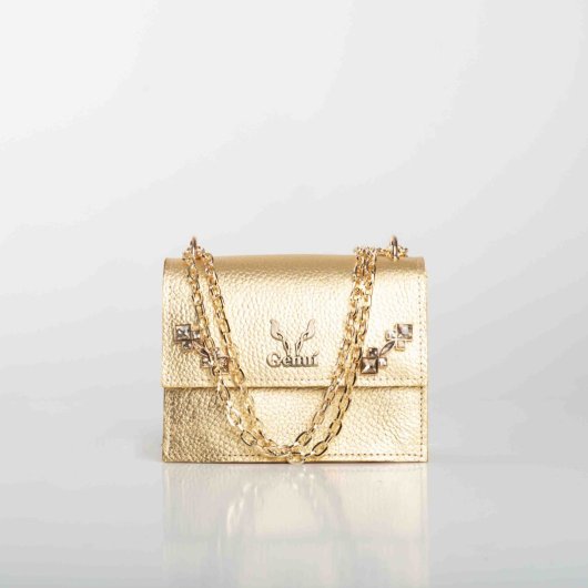 STRASS SHOULDER BAG IN GOLD