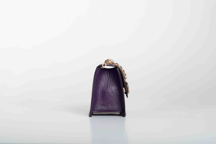 STRASS SHOULDER BAG IN PURPLE