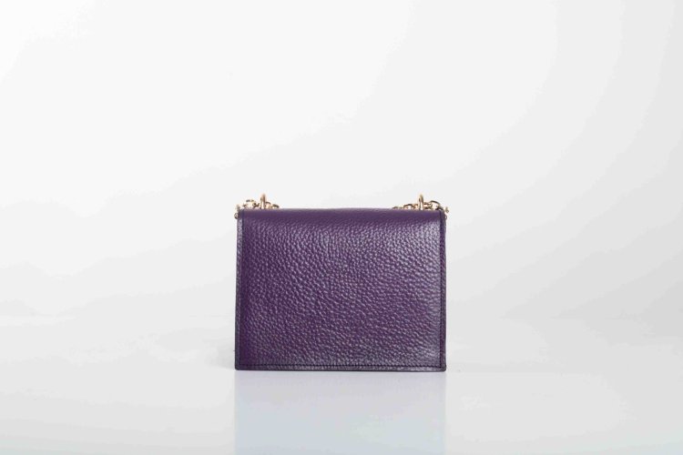STRASS SHOULDER BAG IN PURPLE