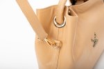 ROUND-HANDLE LEATHER BAG IN POWDER