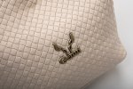 BAMBOO HANDLE LEATHER BAG IN CREAM
