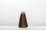 LEATHER SHOULDER BAG IN WHITE-BROWN