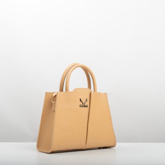 V LEATHER BAG IN POWDER