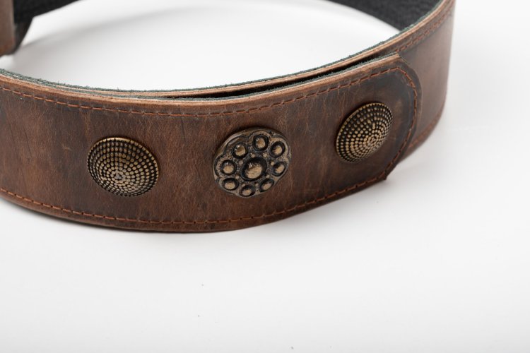 ΔΕΡΜΑΤΙΝΗ ΖΩΝΗ ΚΑΦΕ PULL UP ΜΕ VINTAGE ΑΓΚΡΑΦΑ
