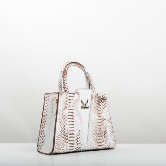 V LEATHER BAG IN WHITE